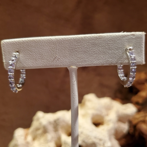 NWOT rare Tanzanite hoop earrings